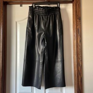 Zara cropped leather pants